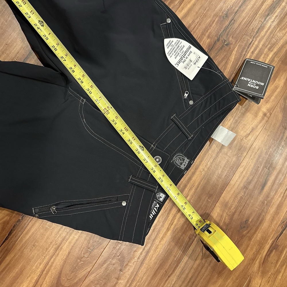 Kuhl Raid Pants Mens 30x30 Black Softshell Hiking Zip Pocket Stretch Outdoor - Picture 9 of 10